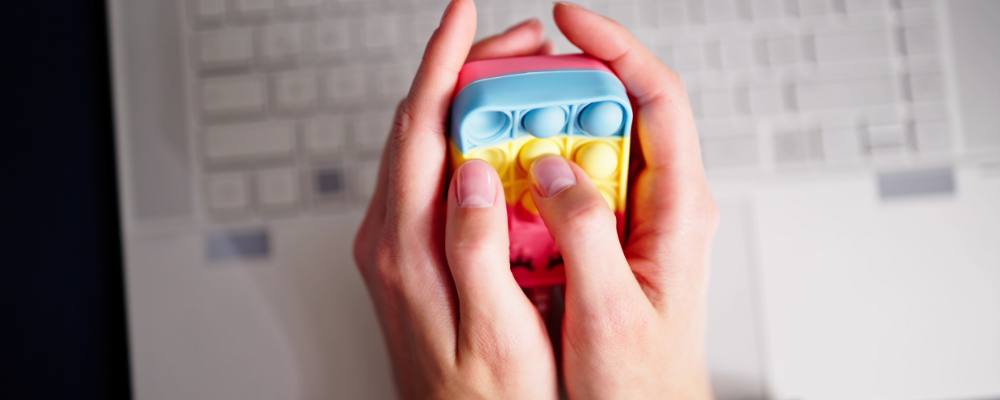 A pop-it fidget toy.