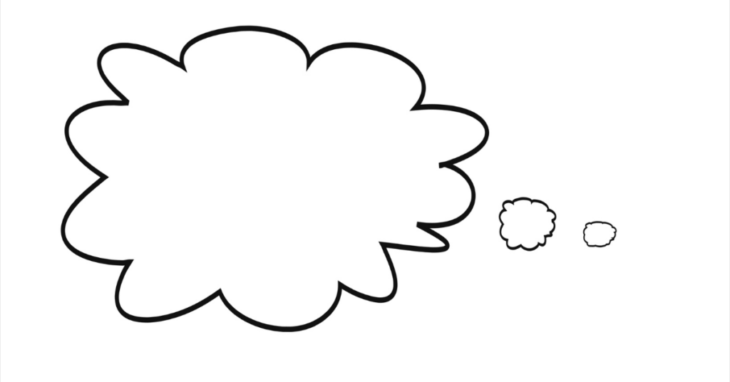 Drawn thought cloud