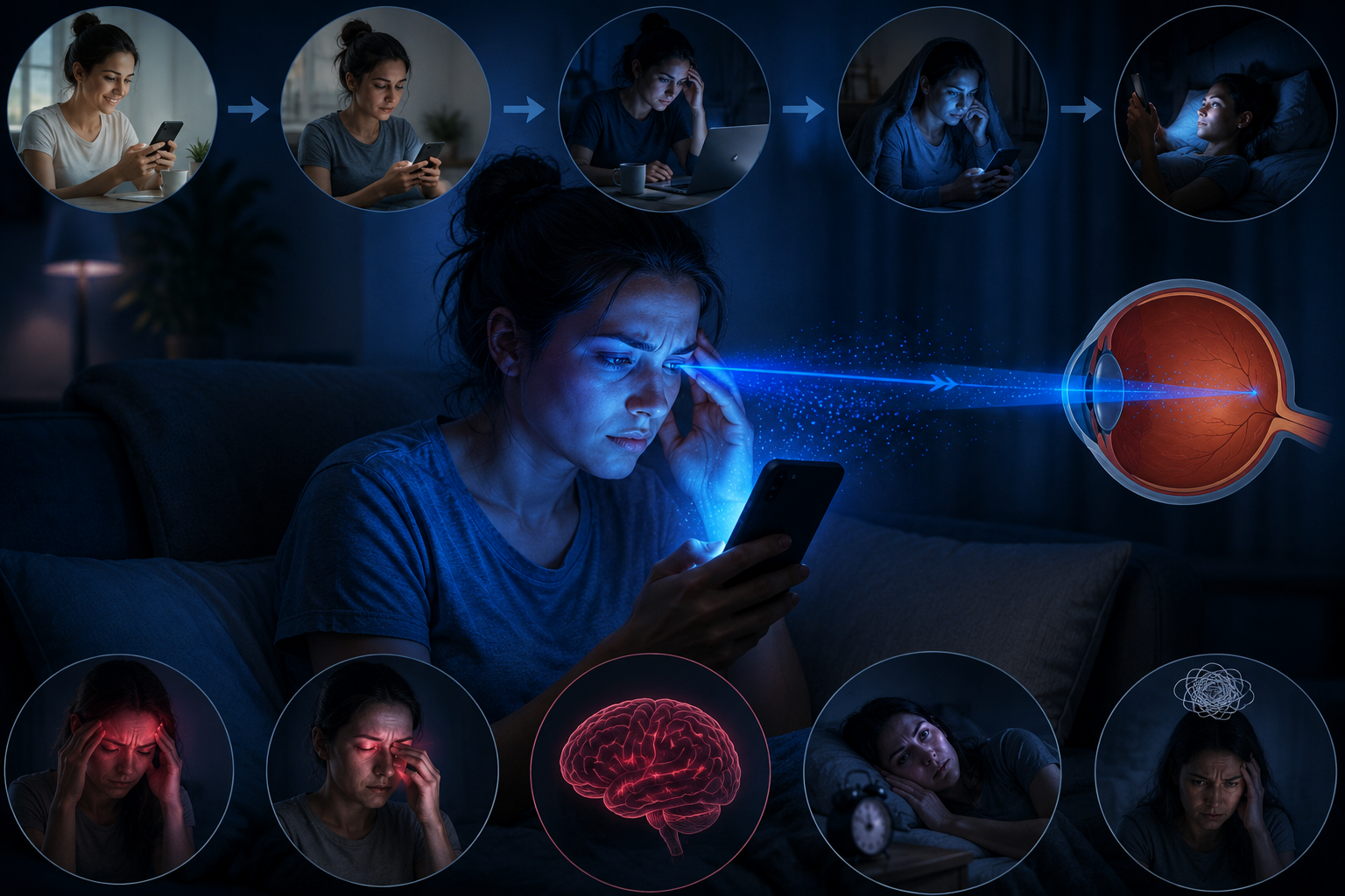 The Impact of Blue Light and Screen Time on Mental Health